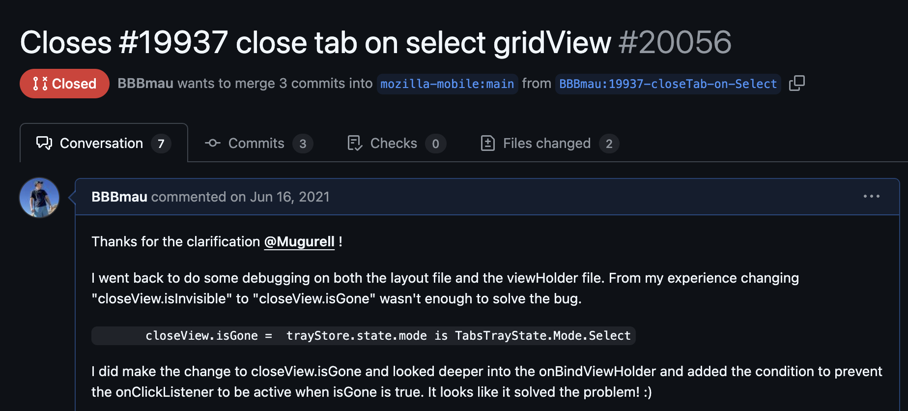 a picutre of my first open-source contribution